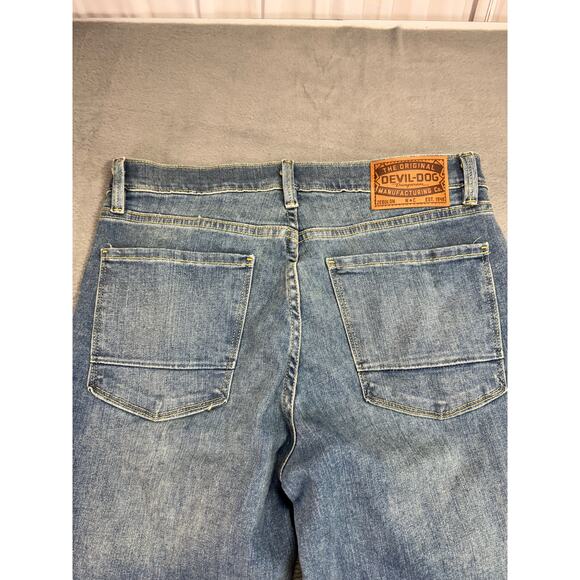 Devil-Dog Jeans Mens Blue Slim Tapored Sanforized‎ Stretch denim 30x32 - Picture 1 of 10